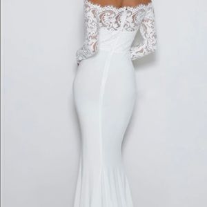 Abyss by Abby Shaid White Gown - (Medium)